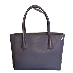 Dagne Dover Signature Legend Coated Canvas Tote in Ash Blue